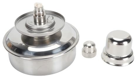 Alcohol Lamp Burner, Explosion Proof Alcohol Burner,Stainless Steel Explosion Proof Leakproof Metal Wick with Long Lifespan, Tool for Burning Liquids and Chemicals in (100ml