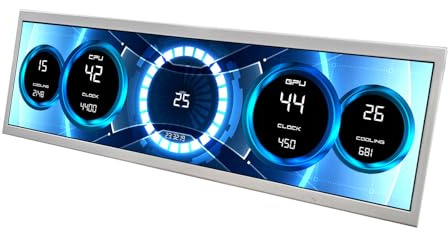 VSDISPLAY Monitor LCD blanco de 14.5 pulgadas 2560 x 720 resolución 2K USB-C barra estirada para computadora, carcasa de PC, GPU, pantalla secundaria