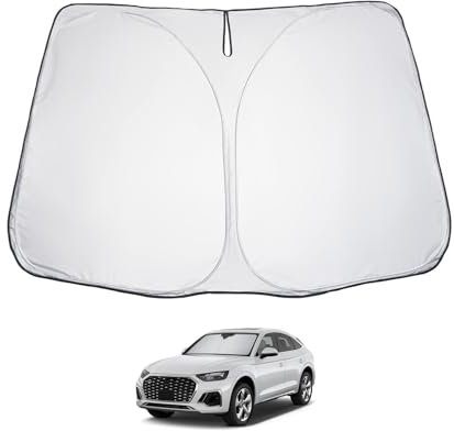LUWU Parasol para Coche Compatible con Audi Q5 FY 2017-2025 / Q5 8R 2009-2016 Protección Solar para Parabrisas Interior Parasol Protección UV Q5 FY Accesorios
