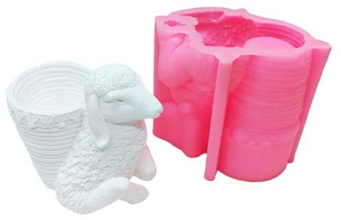Ralondbey Moule en résine époxy pour moulage de béton, plâtre, cactus, vase, moule distinctif en silicone pour pots et bureau