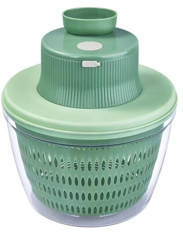 Essoreuse à Salade électrique 2 en 1 ,Hachoir À Légumes Électrique,Essoreuse à Salade et Hachoir à Salade,pour oignons, ail, Persil - Vert