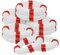 GALPADA Lot de 10 Mini Bouées De Sauvetage Miniatures pour Jardin Décoration De Piscine pour Enfants Adultes en Bois Rouge