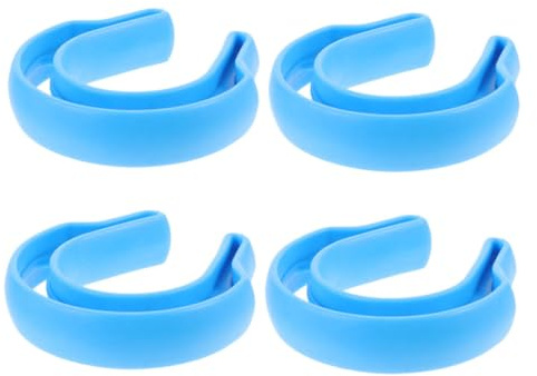 SOPOTUTU 4Pcs Door Stop Clips Blue Safety Door Jam Protectors Easy One Hand Installation Finger Injury Prevention