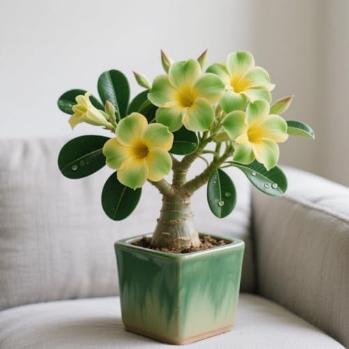 Rosa del deserto bonsai Per fioriere eleganti capolavori in vaso di premium garden stakes a rapida crescita brillante,Bellezza Ambiente,adenium obesum vera.-1unità