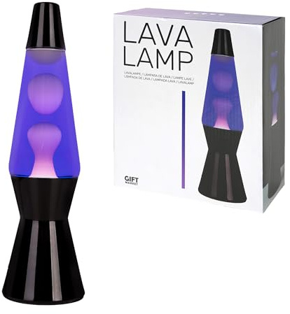 GIFTMARKET – Lampe à lave Bullet violet et blanc. Lampe décorative pour créer une ambiance relaxante, modèle rétro 31 x 9 cm, lumière originale et cadeau amusant pour adolescents.