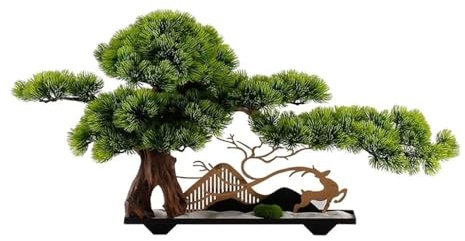 Gefälschter Bonsai, Künstliche Bonsai-Bäume, Schreibtischpflanzen for drinnen, for die Dekoration von Zuhause und Büro, künstlicher Bonsai-Baum