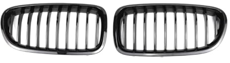 Kühlergrill Front Grill Kühlergrill, Einzelne Lamelle, Glänzend Schwarz, Nierengrill, Kompatibel Mit 5er-Reihe Für 520i 523i 528i 530i 535i 535d 550i 2010-2017