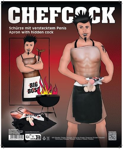 ORION Kochschürze, lustige Grillschürze, Partyschürze, verstellbar
