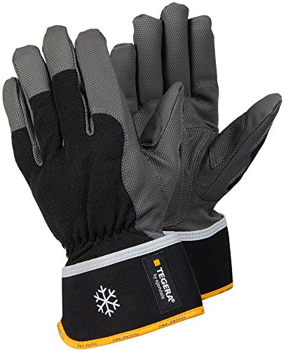 Tegera Ejendals Handschuh 9112 aus Synthetikleder, Größe 7, 1 Stück, schwarz/grau/gelb, 9112-7, en_GB: Ejendals 9112-7 Size 7 9112 Synthetic Leather Glove - Black/Grey/Yellow