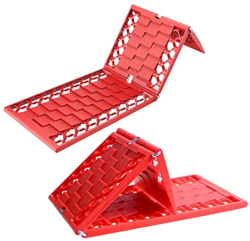 WawaAuto Anfahrhilfe faltbar Set mit 2 Stück, Anfahrhilfe bei Schnee, EIS oder Matsch - Grippmatte - Traktionsmatte, 55 x 17 cm