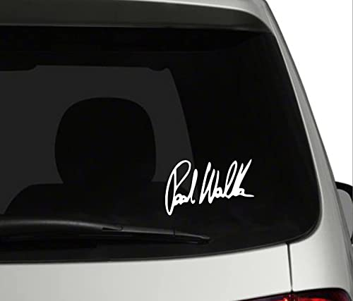 My Rock Shirt Paul Walker Unterschrift 20 cm hochwertiger Aufkleber für Auto, Scheibe, Lack, alle glatten Flächen, viele Farben zur Auswahl
