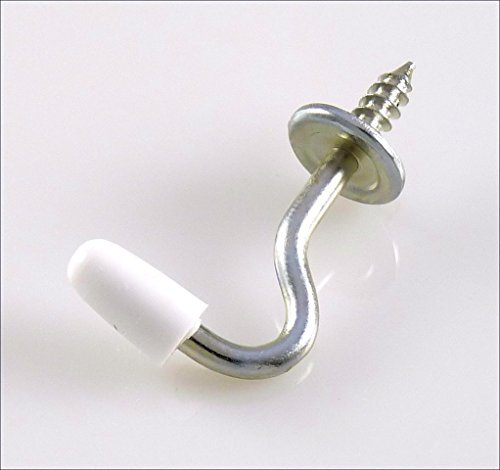 van den Heuvel Schraubhaken (10 Stück) klein mit weißem Kunststoffkopf