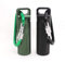 Lot de 2 bouteilles étanches en aluminium avec étui de rangement, Senhai, pour usage extérieur hermétique, avec 2 mousquetons de verrouillage – Noir, Vert