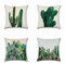 BoomTeck 4 Stück Kissenbezüge Dekorative 45 X 45 cm Kissenbezug Home Sofa Dekokissen Quadratische Kissenbezüge Set Tropische Kaktus Blumen grüne Muster