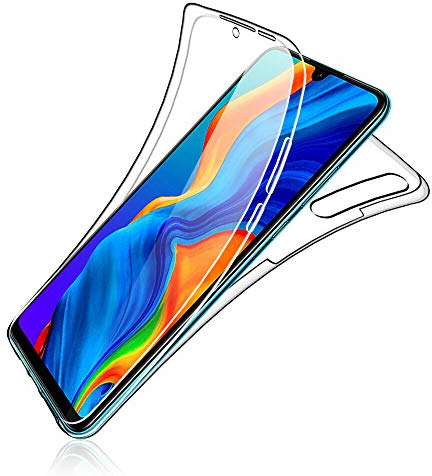 COPHONE® kompatibel Huawei P30 Lite Hülle Silikon 360 Grad transparent. Integraler und unsichtbarer Durchsichtige Schutz P30 Lite Handyhülle