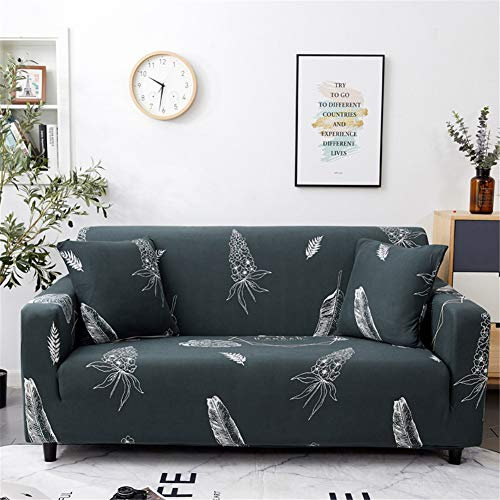 Odot Elastischer Sofabezug, Antirutsch Stretch Couchbezug Sesselbezug Weich Stretchhusse Stoff Möbelschutz Sofa (3 Sitze: 190-230cm,Dunkelgrau)