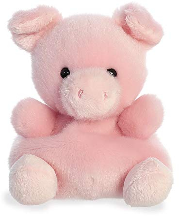 Aurora, 61242, Palm Pals, Wizard Schwein, 13cm, Plüschtier, pink, Rose