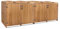 Mendler XL 4er-/8er-Mülltonnenverkleidung HWC-H74AM, Mülltonnenbox, erweiterbar 126x316x98cm Holz MVG - braun