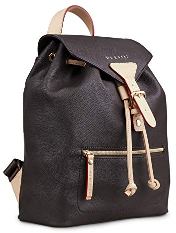 bugatti Ella Rucksack Damen Klein, Frauen Tagesrucksack, Arbeitsrucksack Alltagsrucksack in braun