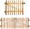 BooGardi Gartentor Holz Bausatz · 168 Größen bis 3m · Breite 100 cm Höhe 80 cm Lattenabstand 3-5 cm · Staketentor Haselnuss · Einflügeltor · Gartentür