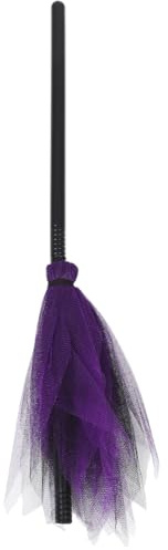 Holibanna Halloween Witches Broom Lightweight Mesh Decoration Cosplay Party Prop for Boy Girl Costume Decoration for Witch Wizard Dress Up Halloween Accessory Random Color