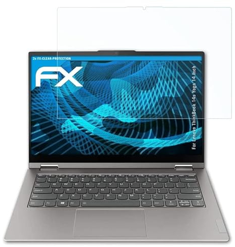 atFoliX Schutzfolie kompatibel mit Lenovo ThinkBook 14s Yoga 14 Inch Folie, ultraklare FX Displayschutzfolie (2X)