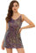 Allegra K Mini robe de Noël à sequins avec bretelles réglables pour femme, violet intense, 36