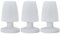 MiniSun | Contemporary Mushroom Table Lamps with an Integrated Rechargeable RGB Colour Changing LED | Table Lamps, Home Décor & Improvement Essential | Pack of 3