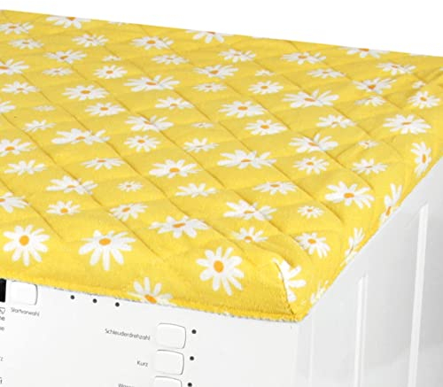 Bestgoodies Trockner und Waschmaschinenbezug (Gänseblümchen - Gelb) 60x60 cm mit Gummizug, Trocknerbezug Waschmaschinenschonbezug - Trocknerauflage ?