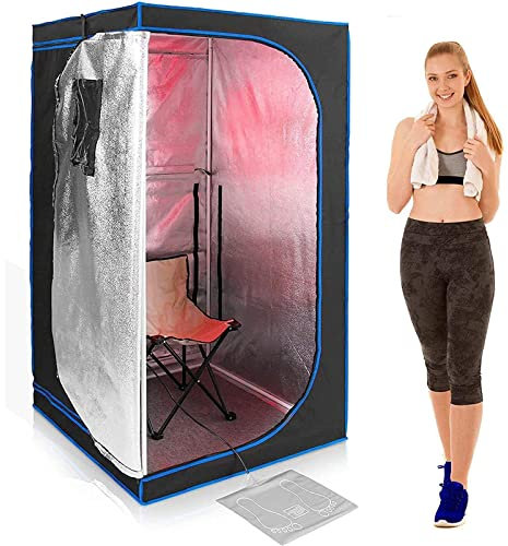 HSRG Mobile Sauna 1500 W Infrared Sauna Steam, Foldable Portable Full Body Spa For 1 Person, Sauna Steam Bath for Weight Loss Detox Therapy Without Steamer