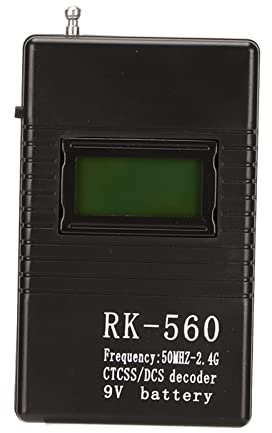 Vikye Portable Radio Frequency Counter Meter, 50MHz to 2.4GHz, Mini RF Tester with Antenna for DCS and CTCSS Testing