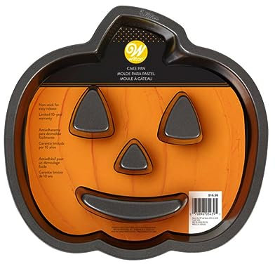 Wilton Stampo antiaderente a forma di zucca per Halloween, 11 x 10 pollici