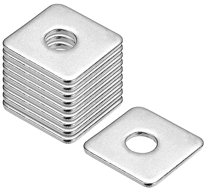 QUARKZMAN Arandela Cuadrada, 20uds M8x25x25x2mm 304 Acero Inoxidable Arandelas Cuadradas de Placa Planas Almohadilla Espaciador Junta para Herrajes Sujetador