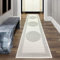 Teppich-Traum Teppich modern Orient Wohnzimmer Kurzflor Flur Diele Korridor Läufer lang orientalisch elegant glänzend Creme grau 80x300 cm
