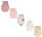 Ecojoy Neugeborenes Baby elastische Scratch Mitten 5 Pcs Tiny Baby Junge und Mädchen Handschuhe Scratch Mits 0-6 Monate, Peach Pink