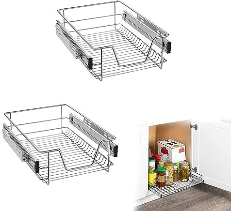 YRHome 2 cajones telescópicos para armarios de 40 cm