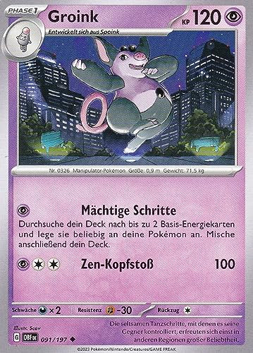 Groink - OBF 091/197 - Uncommon - Karmesin & Purpur - Obsidianflammen - mit LMS Trading Grußkarte