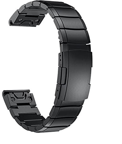 OPKDE Metall-Armband für Garmin Fenix 7 7S 7X 5X 5 6X 6Pro 3HR Easyfit Schnellverschluss Edelstahl Band Fenix7 Handgelenk Armband, 20mm Fenix 7S, Achat