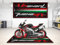 wibeart MPM Motorradmatte für Tuono V4, waschbar, rutschfest, öl- und wasserabweisend, Parkmatte für Garage, Ausstellungsraum, Werkstatt | Größe 1: 86.6 x 39.4/220 x 100 cm
