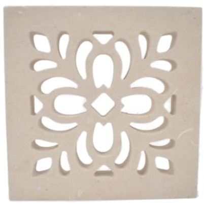 Griglia di aerazione e ventilazione in Pietra Leccese per tubo ø 100mm 120mm 150mm uso interno esterno con rete alluminio anti insetti e trattamento idrorepellente TUTTE LE MISURE GRPL016 MONTEDURO