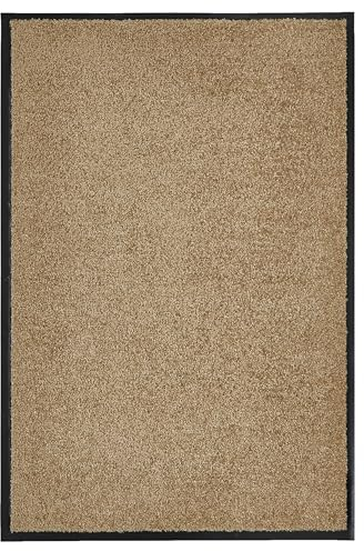 andiamo Premium-Fußmatte Wash & Clean - langlebige Schmutzfangmatte Hauseingang - als Fußmatte innen oder als Fußabtreter im überdachten Außenbereich - saugstarker Fußabstreifer 40 x 60 cm Beige