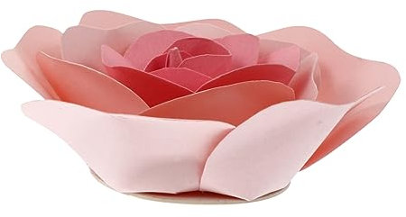 LIFKOME 1pc Paper Flowers for Wedding Decoration Rose Decor Steam Cleaner Artificiales Para Blush Decor Paper Decorations Rose Ornament Pink Wedding Flowers Pearlescent 3d