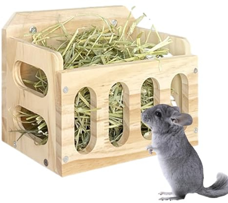 Heuraufe aus für Stall/Auslauf, Für Kaninchen/Hasen/Meerschweinchen/Nager, 23,5 x 13,5 x 17 cm