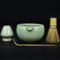 Artcome 4 Pcs Complete Matcha Tea Ceremony Kit for Japanese Tea Ceremony, Bowl with Pouring Spout, Whisk, Whisk Holder, Tea Scoop, Matcha Tea Set For Making Usucha, Koicha and Matcha Latte (Green)