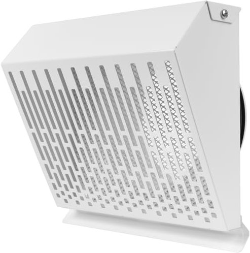 Vent Systems 150 mm Abluft Lüftungsgitter mit Gummidichtung - Weiß Rohr Dunstabzug mit Abdeckung für Außen - Kanal oder Oberfläche Montage - Wetterschutzgitter - Regen und Scnee Schutz