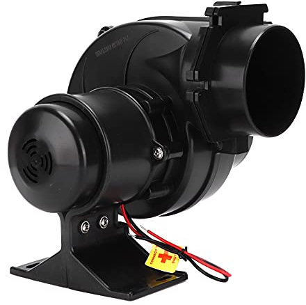 Ventilateur de Cale, ABS Noir Résistant à la Corrosion 130 CFM pour Bateaux, Bus, Bâtiments, Ventilation Marine, Installation Facile, Boîtier Moteur étanche (12V)