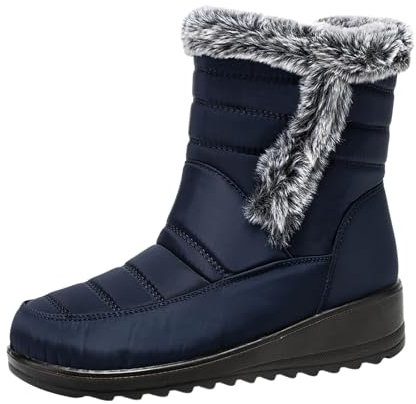 Winterstiefel Herren - rutschfest Plateau Gummistiefel Schnüren Knöchel Flachform Schnüren Kampfstiefel Mittlerer Absatz Business Klassische Schuhe Herren Winter Traillaufschuhe