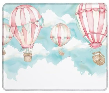 Tapis de Souris 290 x 240 mm, Tapis de Souris Gamer, Tapis de Souris Mignon à Bords Cousus, Base en Caoutchouc Antidérapant Tapis Souris Rose, Imperméable Tapis de Souris Gaming pour Maison/Bureau Z-5