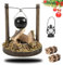 sunnilly Mini Lagerfeuer Wichtelzubehör,Miniatur Wichtel Zubehör Weihnachten,Puppenhaus Lagerfeuer,Wichtel Feuerstelle Miniatur Weihnachten Lagerfeuer Krippe Zubehör für DIY Gartenszene, Weihnachten