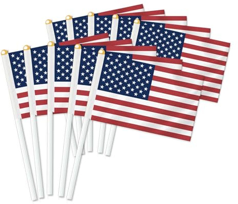25 Stück Vereinigte Staaten Handheld Flagge, Dekor Hand gehalten Hold Fahne, Dekoration Banner hand USA